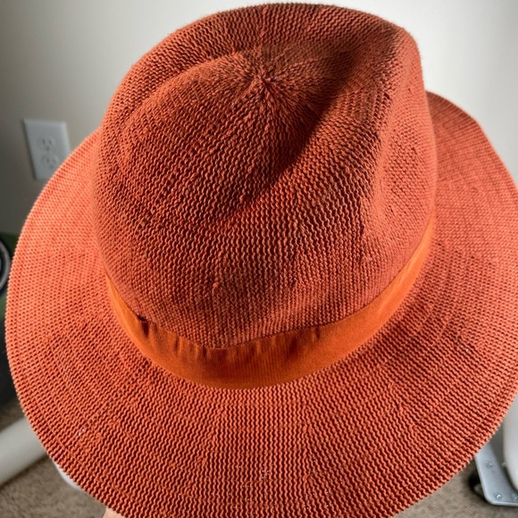SWIFTIE Anthropologie Womens ORANGE Rowen Rancher Boho Western Hat Cotton Blend - Picture 11 of 16
